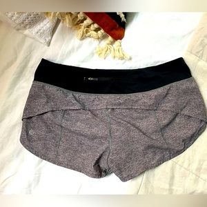 Gray and black lululemon shorts